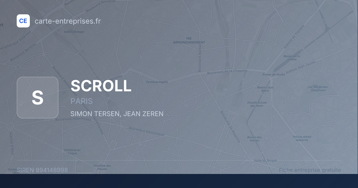 SCROLL — 894148998 — fiche entreprise