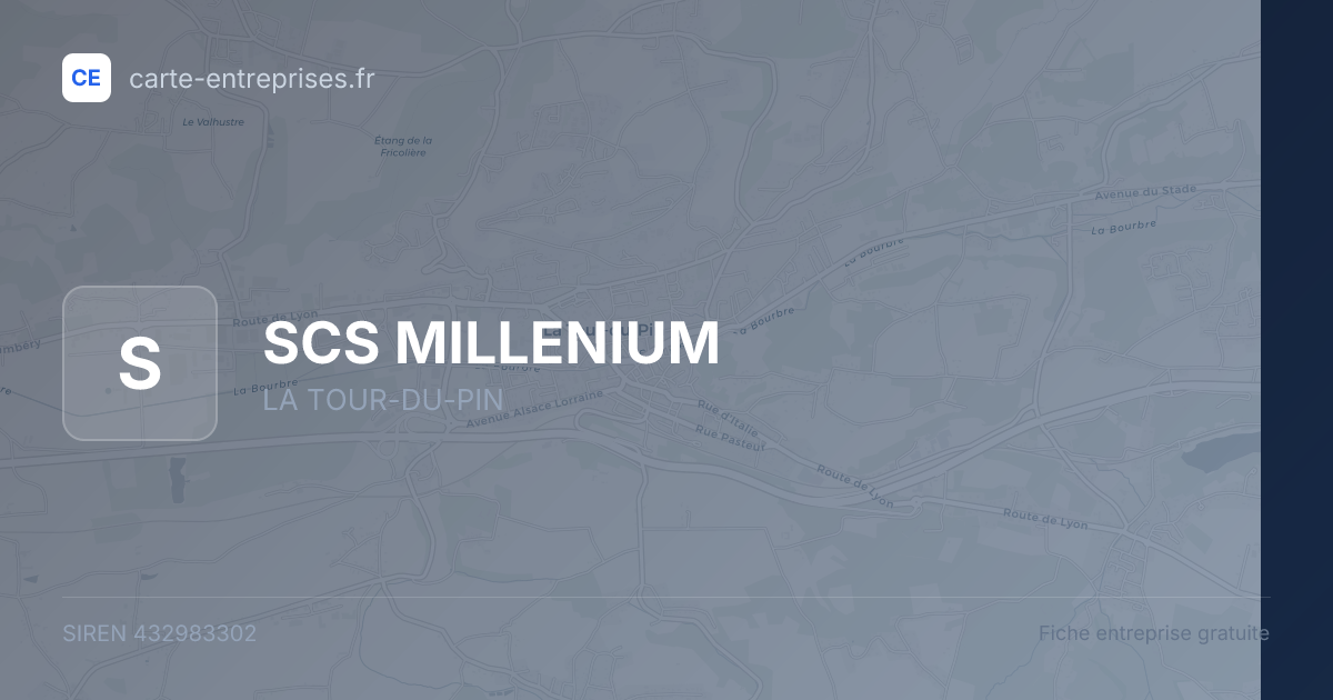 SCS MILLENIUM — 432983302 — fiche entreprise