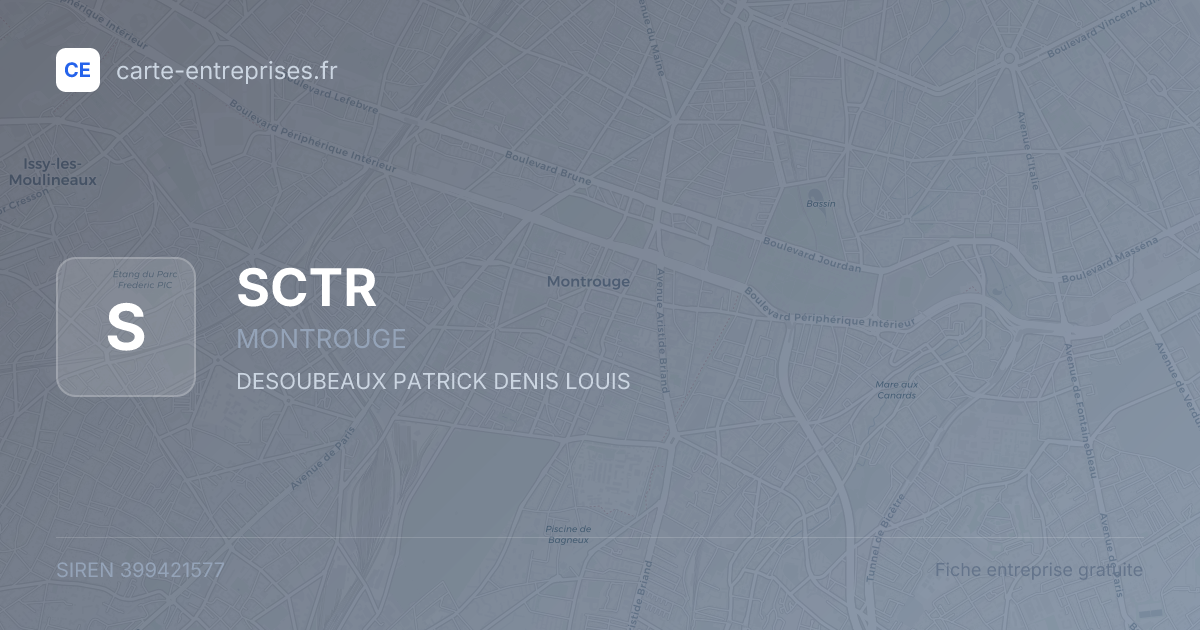 SCTR — 399421577 — fiche entreprise