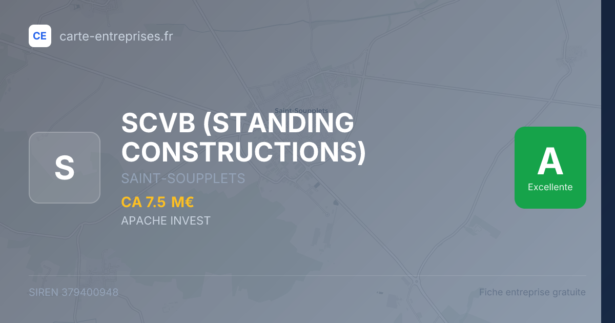 SCVB (STANDING CONSTRUCTIONS) — 379400948 — fiche entreprise