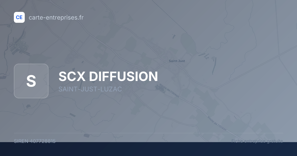 SCX DIFFUSION — 407728815 — fiche entreprise