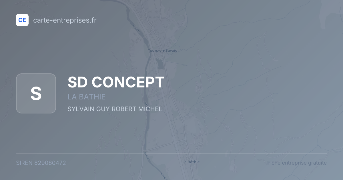 SD CONCEPT — 829080472 — fiche entreprise