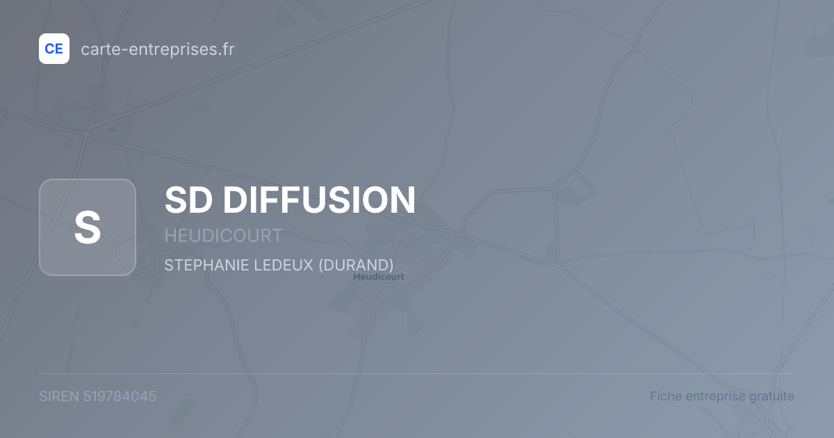 SD DIFFUSION — 519784045 — fiche entreprise