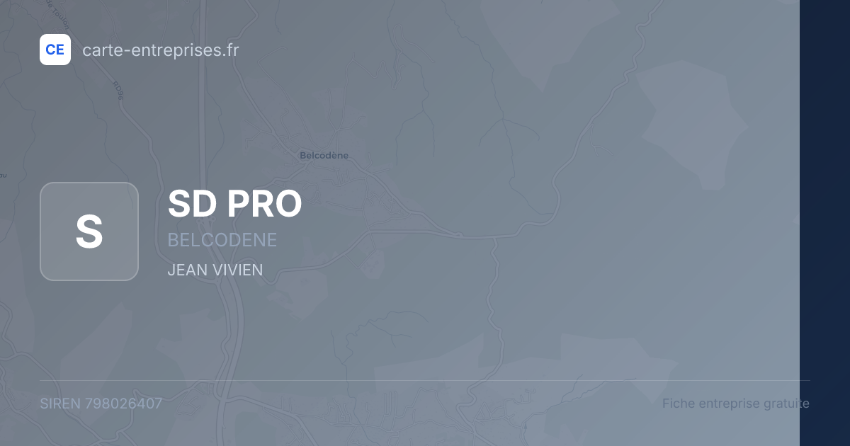 SD PRO — 798026407 — fiche entreprise