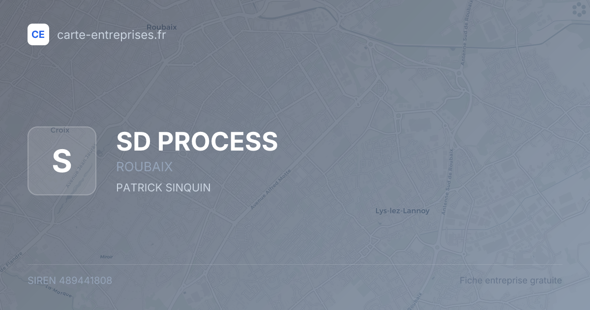 SD PROCESS — 489441808 — fiche entreprise
