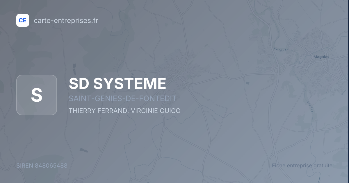 SD SYSTEME — 848065488 — fiche entreprise