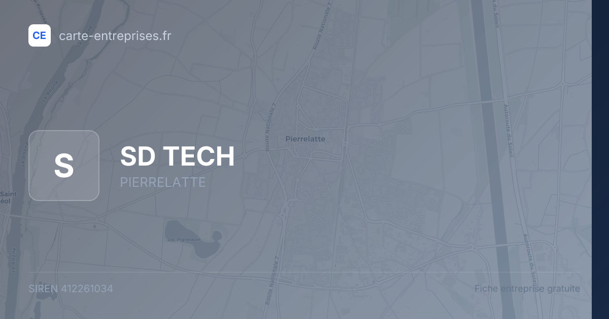 SD TECH — 412261034 — fiche entreprise