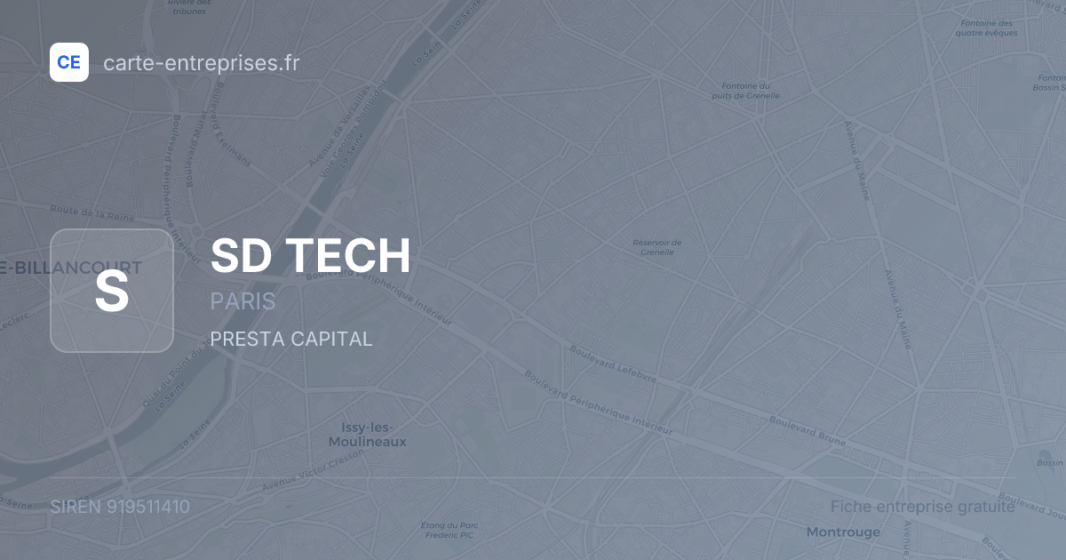 SD TECH — 919511410 — fiche entreprise