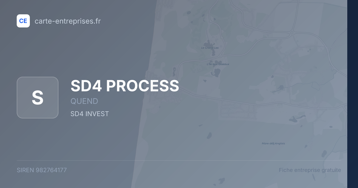 SD4 PROCESS — 982764177 — fiche entreprise
