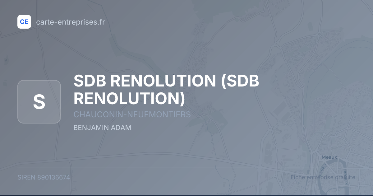 SDB RENOLUTION — 890136674 — fiche entreprise