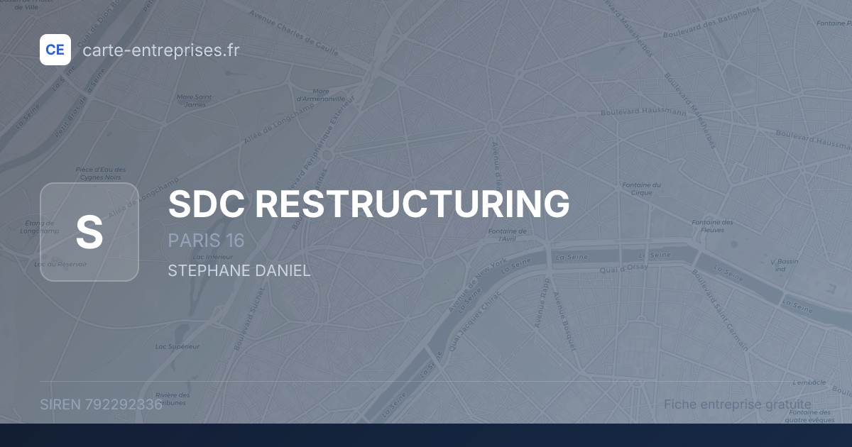 SDC RESTRUCTURING — 792292336 — fiche entreprise