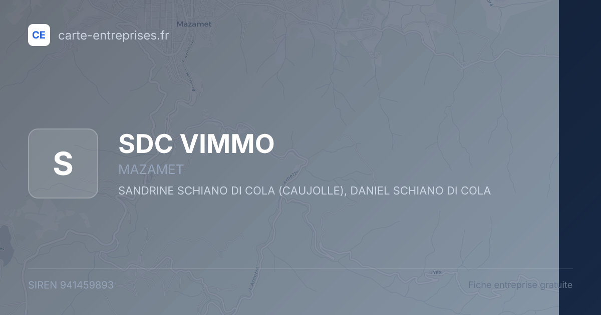 SDC VIMMO — 941459893 — fiche entreprise