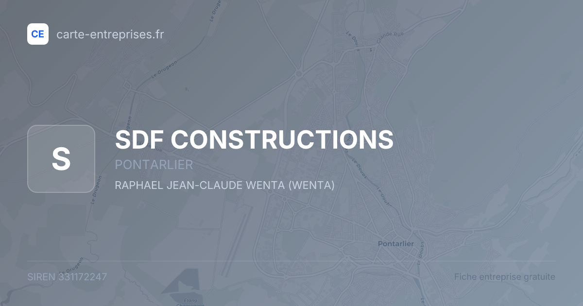 SDF CONSTRUCTIONS — 331172247 — fiche entreprise