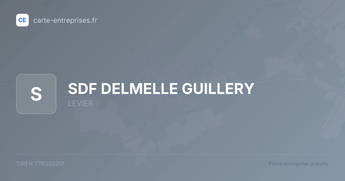 SDF DELMELLE GUILLERY — 778320317 — fiche entreprise