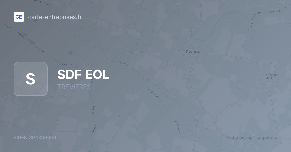 SDF EOL — 894896604 — fiche entreprise