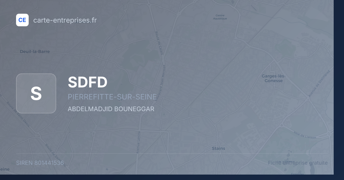 SDFD — 801441536 — fiche entreprise