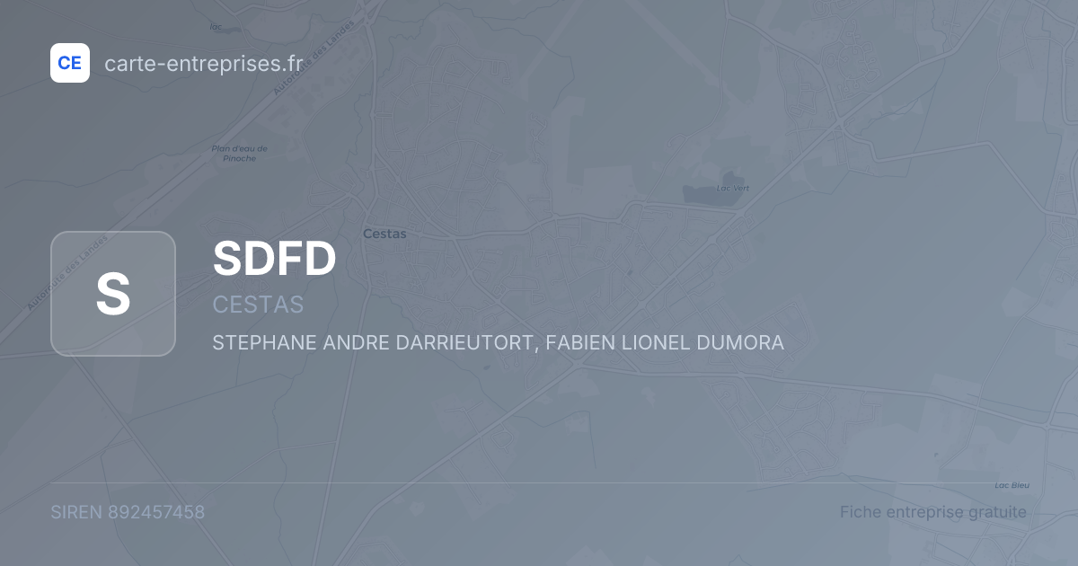 SDFD — 892457458 — fiche entreprise