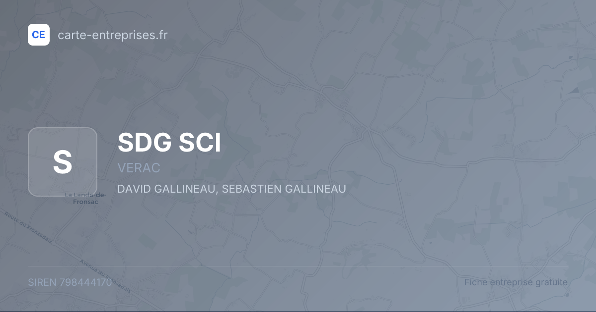 SDG SCI — 798444170 — fiche entreprise
