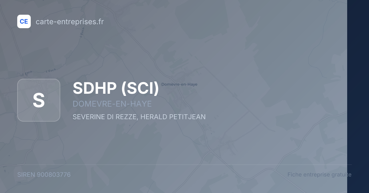 SDHP (SCI) — 900803776 — fiche entreprise