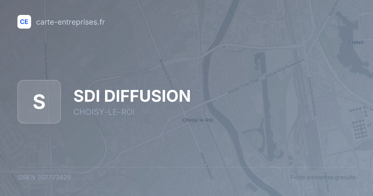 SDI DIFFUSION — 397773425 — fiche entreprise