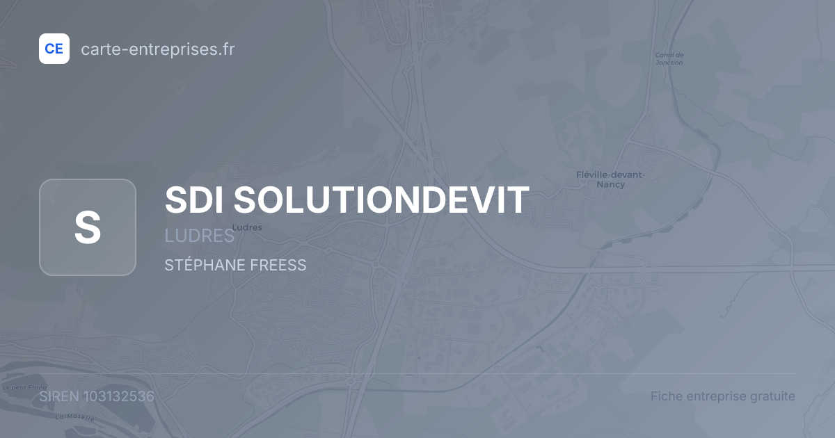 SDI SOLUTIONDEVIT — 103132536 — fiche entreprise