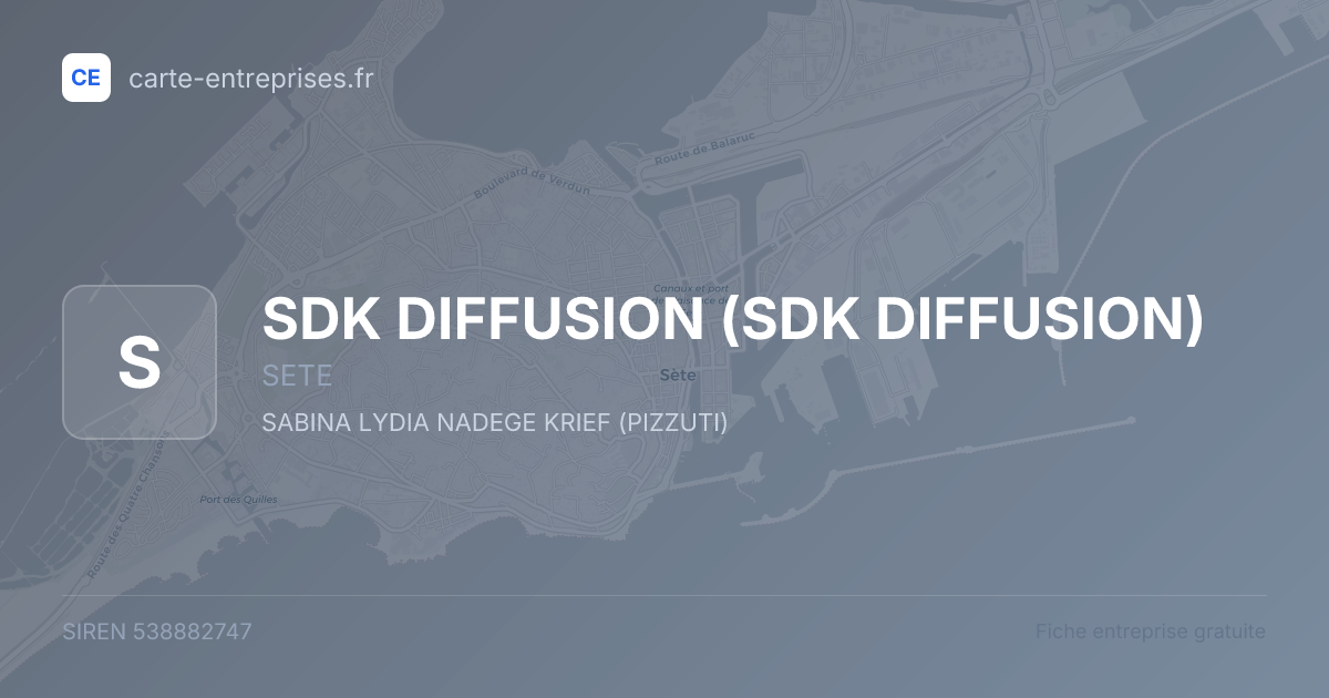 SDK DIFFUSION — 538882747 — fiche entreprise