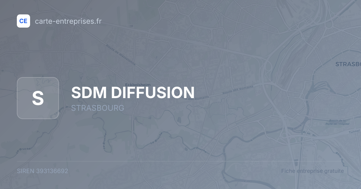 SDM DIFFUSION — 393136692 — fiche entreprise
