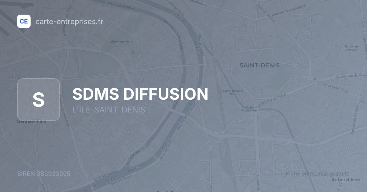 SDMS DIFFUSION — 383933595 — fiche entreprise