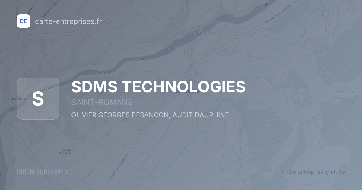 SDMS TECHNOLOGIES — 508748142 — fiche entreprise