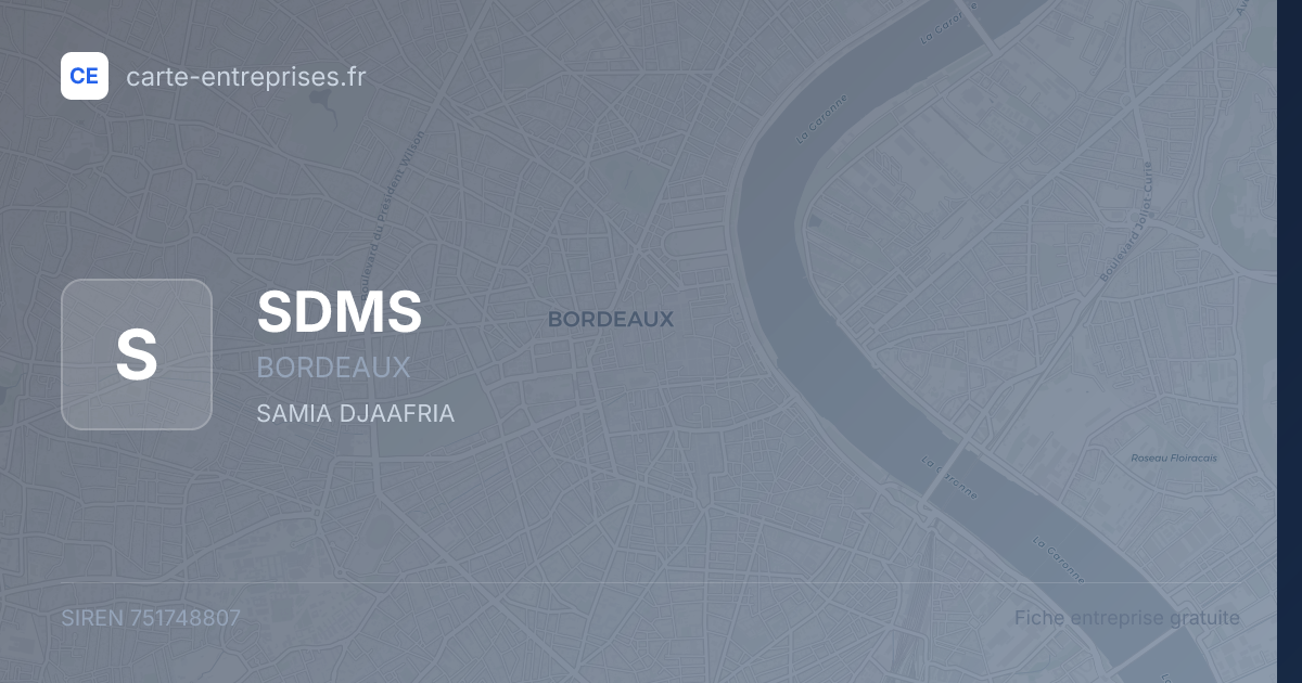 SDMS — 751748807 — fiche entreprise