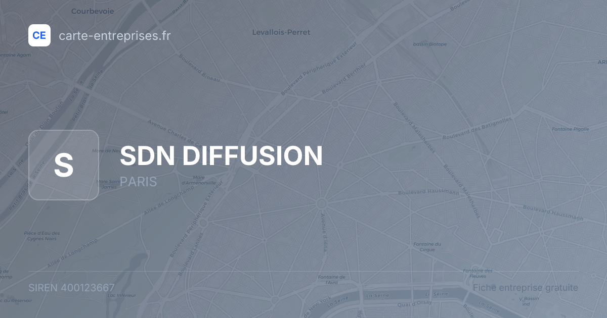 SDN DIFFUSION — 400123667 — fiche entreprise