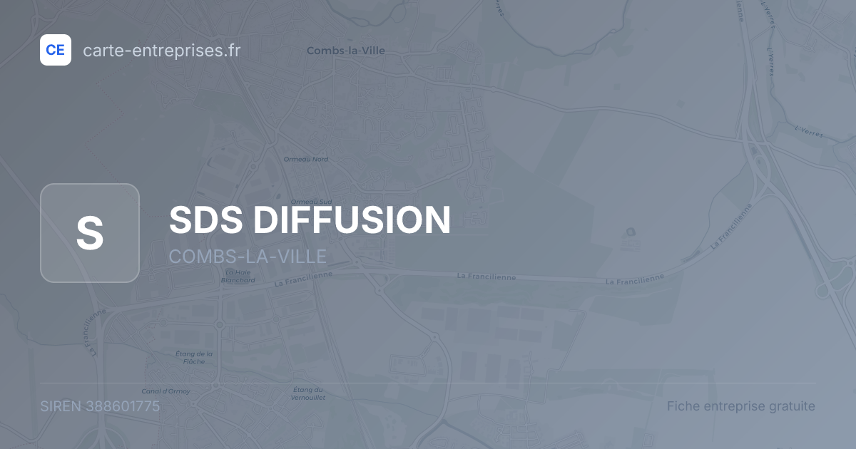 SDS DIFFUSION — 388601775 — fiche entreprise