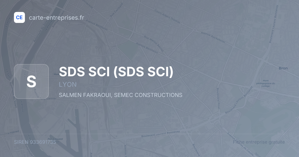 SDS SCI — 933691735 — fiche entreprise