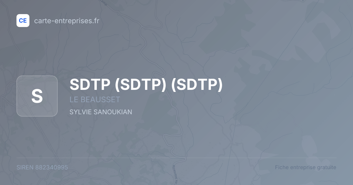 SDTP (SDTP) (SDTP) — 882340995 — fiche entreprise