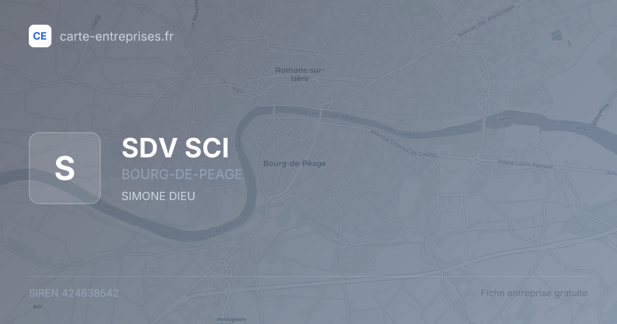 SDV SCI — 424638542 — fiche entreprise