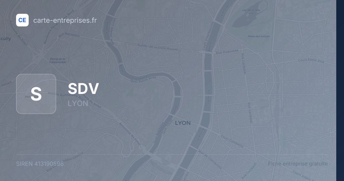 SDV — 413190596 — fiche entreprise
