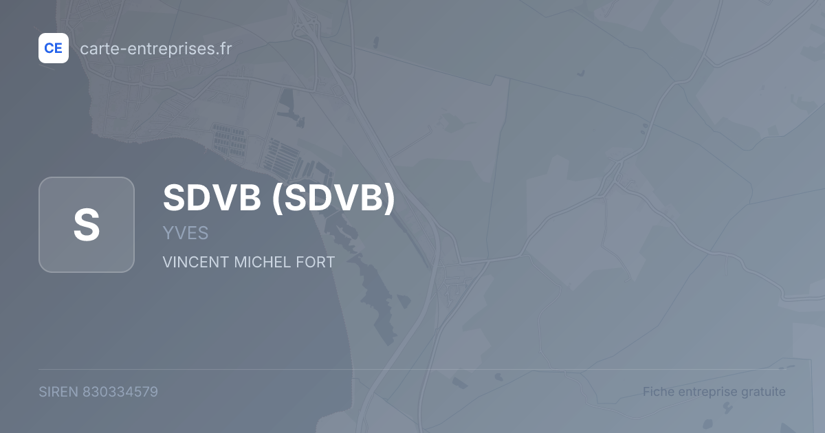 SDVB — 830334579 — fiche entreprise