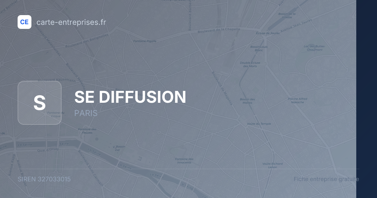 SE DIFFUSION — 327033015 — fiche entreprise