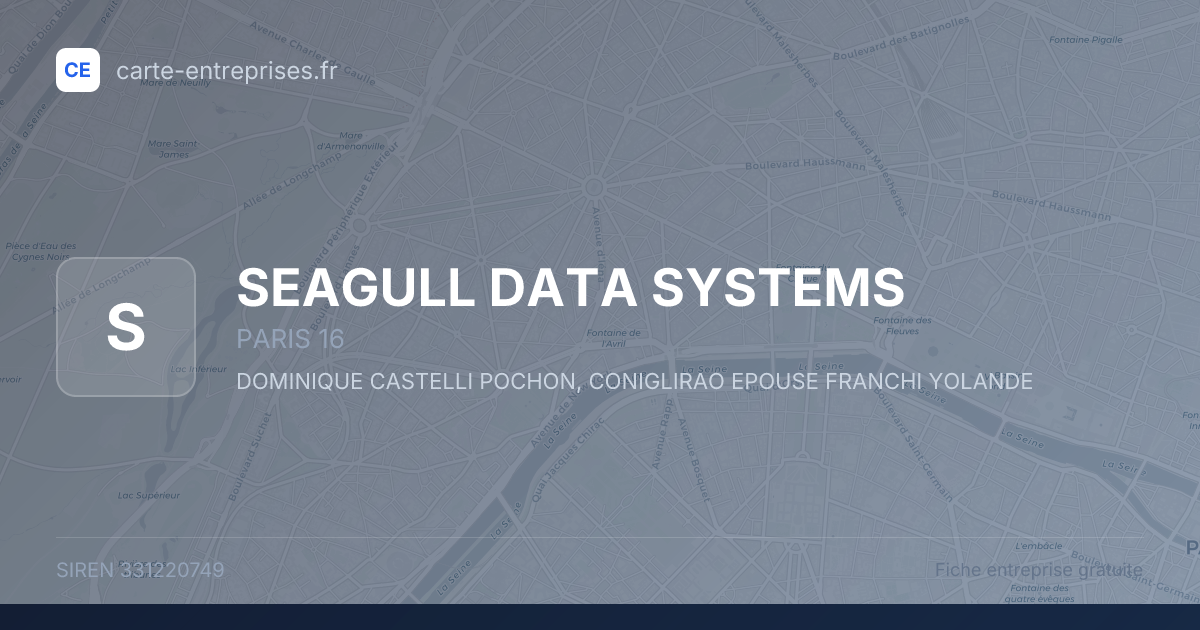 SEAGULL DATA SYSTEMS — 331220749 — fiche entreprise