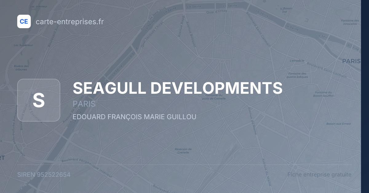 SEAGULL DEVELOPMENTS — 952522654 — fiche entreprise