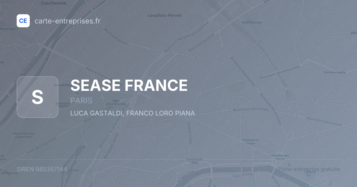 SEASE FRANCE — 985357144 — fiche entreprise