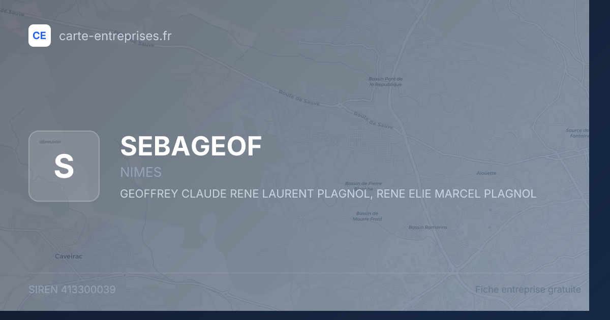 SEBAGEOF — 413300039 — fiche entreprise