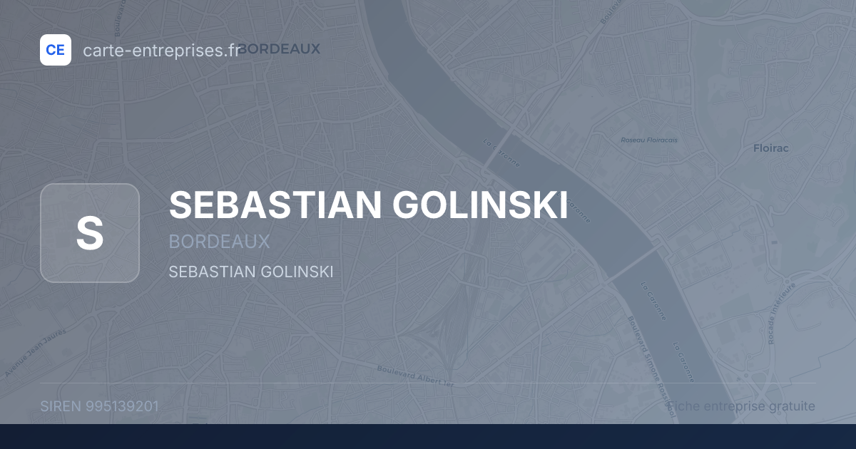 SEBASTIAN GOLINSKI — 995139201 — fiche entreprise