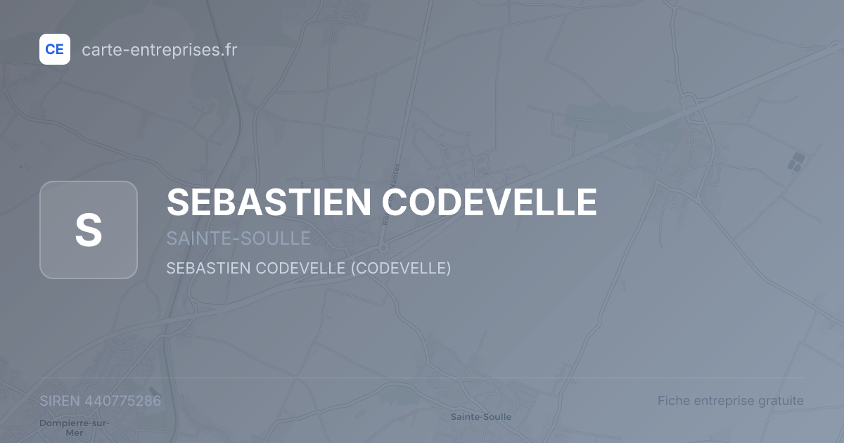 SEBASTIEN CODEVELLE — 440775286 — fiche entreprise