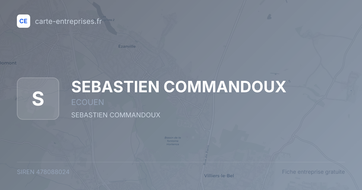 SEBASTIEN COMMANDOUX — 478088024 — fiche entreprise
