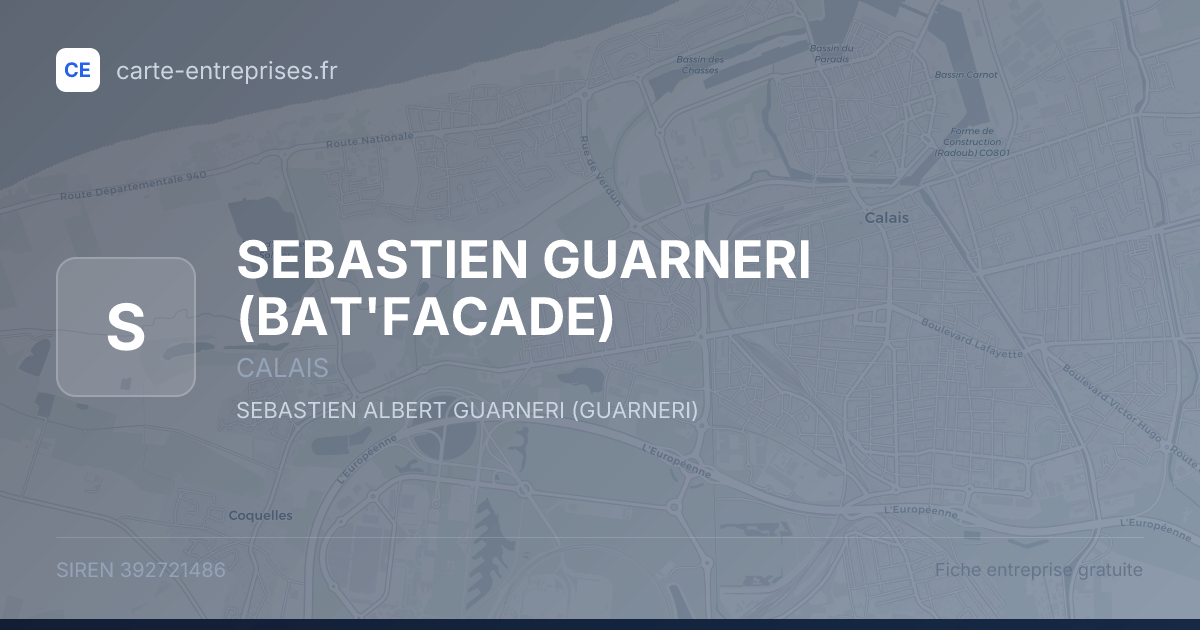 SEBASTIEN GUARNERI (BAT'FACADE) — 392721486 — fiche entreprise