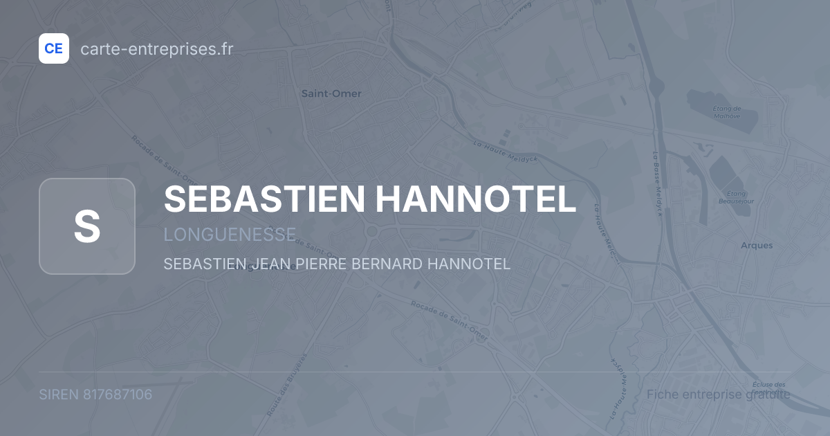 SEBASTIEN HANNOTEL — 817687106 — fiche entreprise