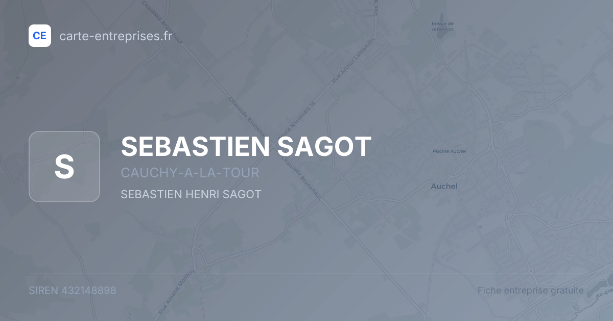 SEBASTIEN SAGOT — 432148898 — fiche entreprise