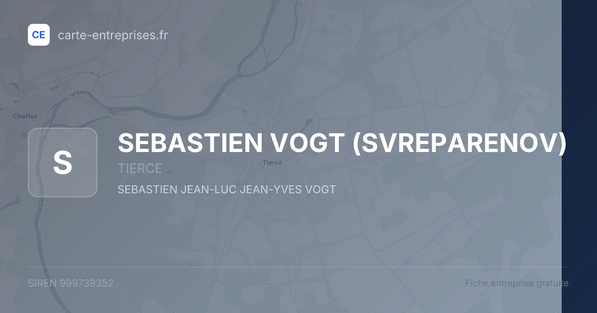 SEBASTIEN VOGT (SVREPARENOV) — 999739352 — fiche entreprise