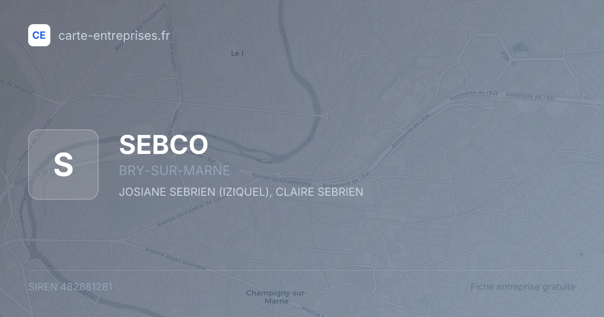 SEBCO — 482881281 — fiche entreprise